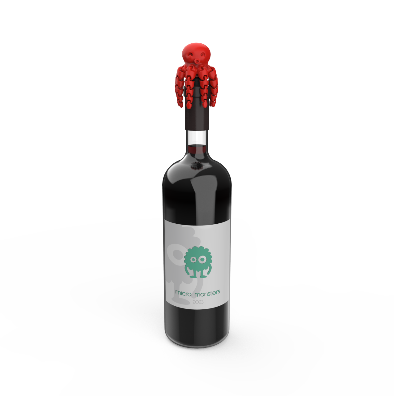 Octopus wine stopper wine product fresh wine wijnstopper flessenstopper kado duurzaam gerecycled cadeau gift nieuw