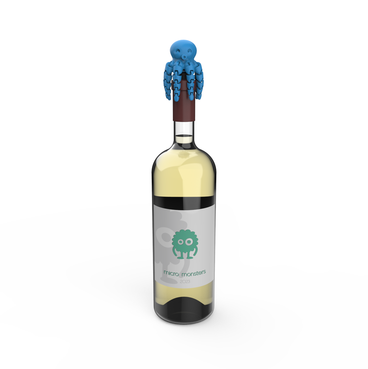 Octopus wine stopper wine product fresh wine wijnstopper flessenstopper kado duurzaam gerecycled cadeau gift nieuw