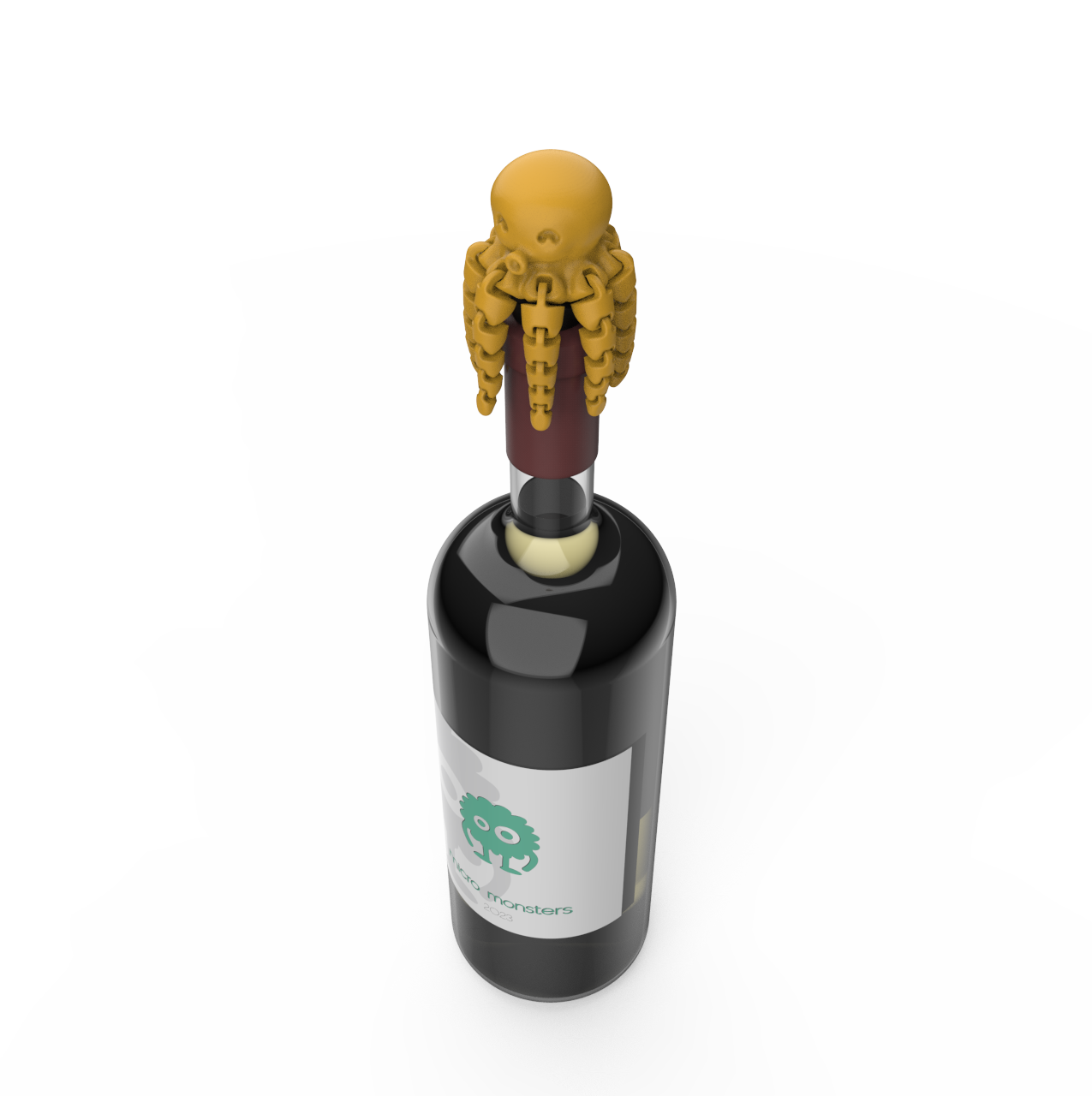 Octopus wine stopper wine product fresh wine wijnstopper flessenstopper kado duurzaam gerecycled cadeau gift nieuw