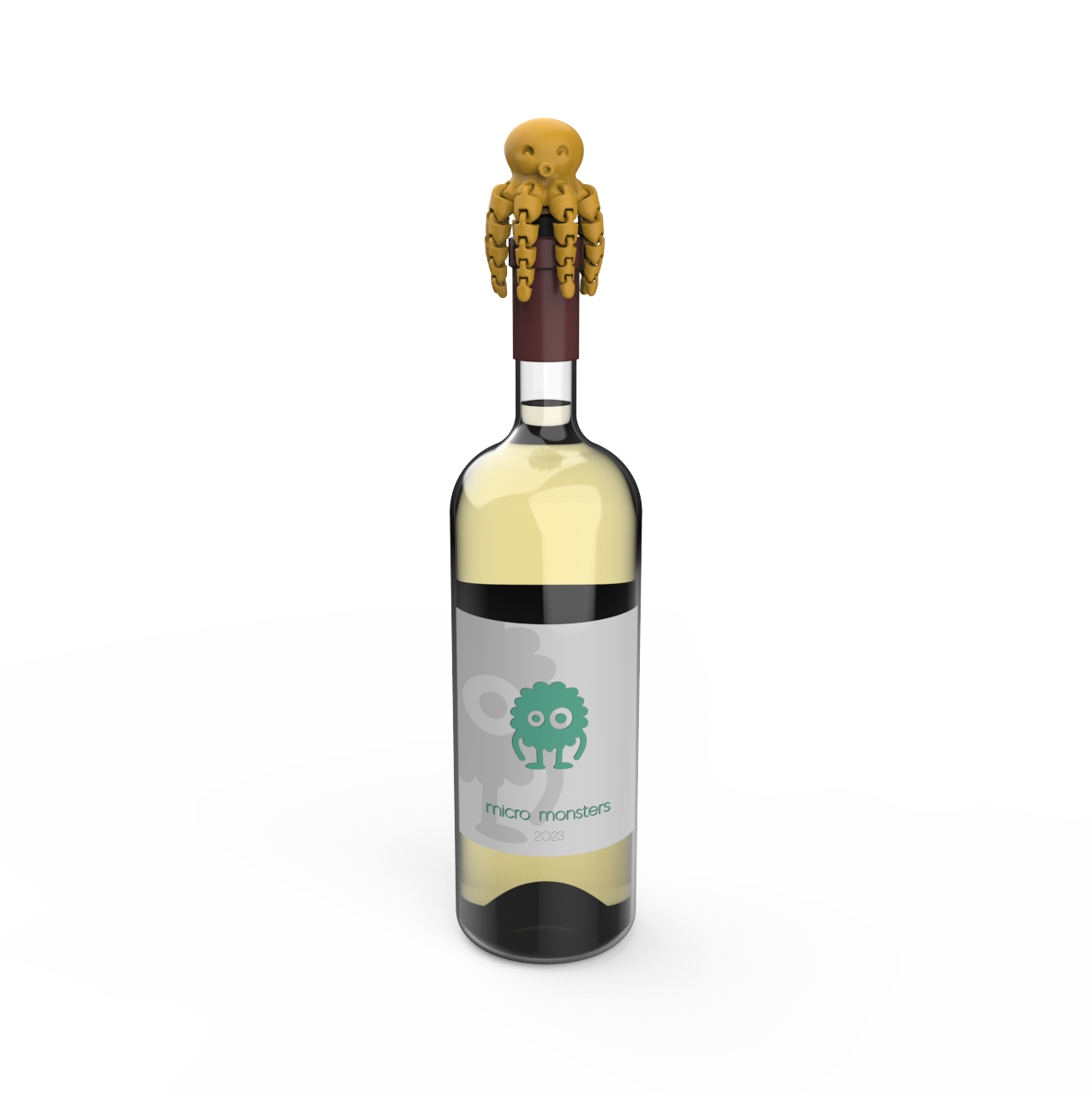 Octopus wine stopper wine product fresh wine wijnstopper flessenstopper kado duurzaam gerecycled cadeau gift nieuw