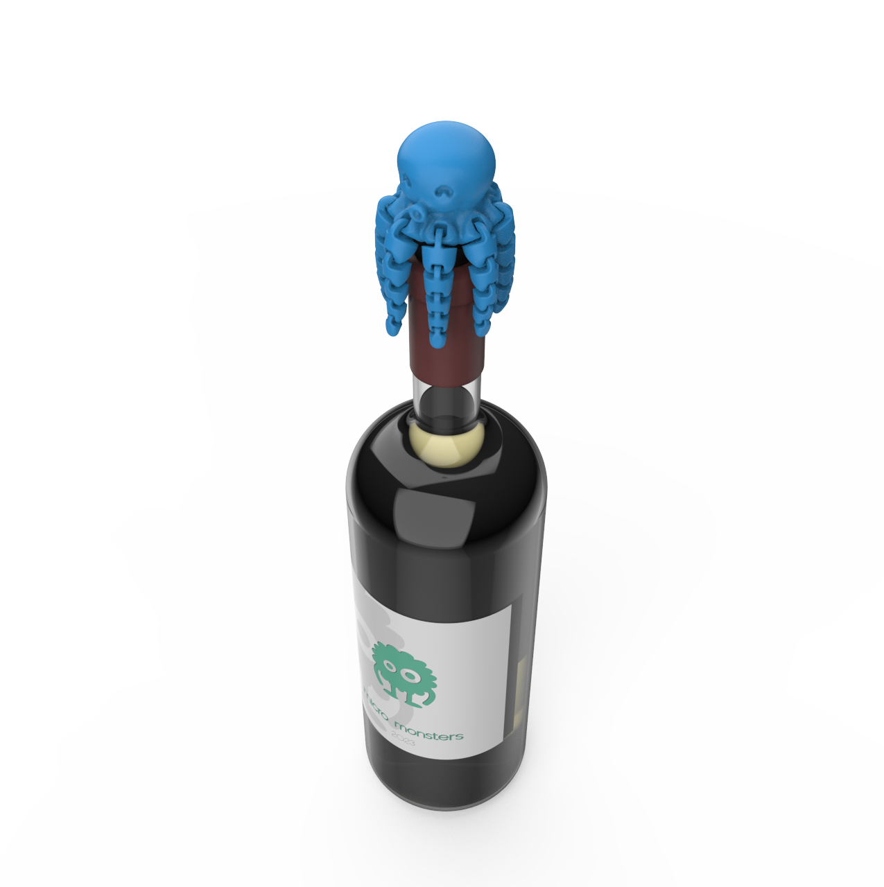 Octopus wine stopper wine product fresh wine wijnstopper flessenstopper kado duurzaam gerecycled cadeau gift nieuw